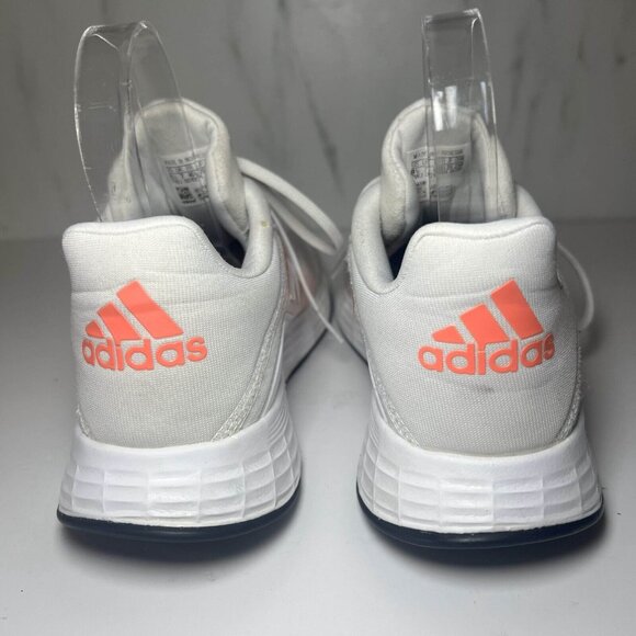 Adidas Sneaker Women 8.5 White Orange Light Motion Mesh Lace Up Athletic Running - Picture 4 of 9